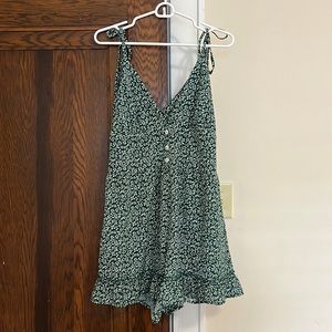 Green floral dress